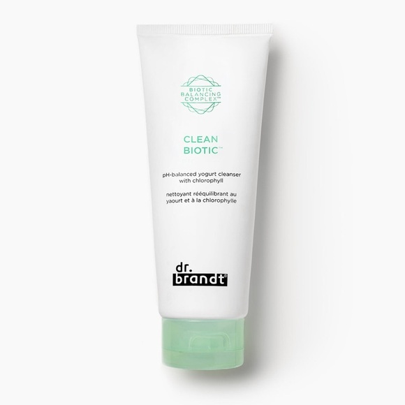 NEW Dr. Brandt Clean Biotic pH-Balanced Yogurt Cleanser with Chlorophyll - Picture 1 of 9